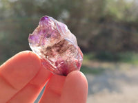 Natural Window Amethyst Crystals x 12 From Chiredzi, Zimbabwe