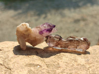 Natural Window Amethyst Crystals x 12 From Chiredzi, Zimbabwe