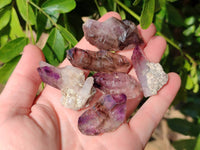 Natural Window Amethyst Crystals x 12 From Chiredzi, Zimbabwe