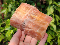 Natural Sunset Orange Calcite Specimens x 4 From Spitzkop, Namibia