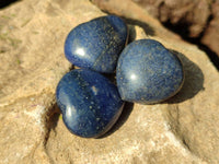 Polished Mini Lazulite Hearts x 35 From Madagascar