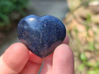 Polished Mini Lazulite Hearts x 35 From Madagascar