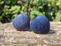 Polished Mini Lazulite Hearts x 35 From Madagascar