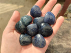 Polished Mini Lazulite Hearts x 35 From Madagascar - Toprock Gemstones and Minerals 