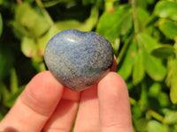 Polished Mini Lazulite Hearts x 35 From Madagascar