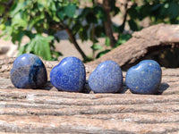 Polished Mini Lazulite Hearts x 35 From Madagascar