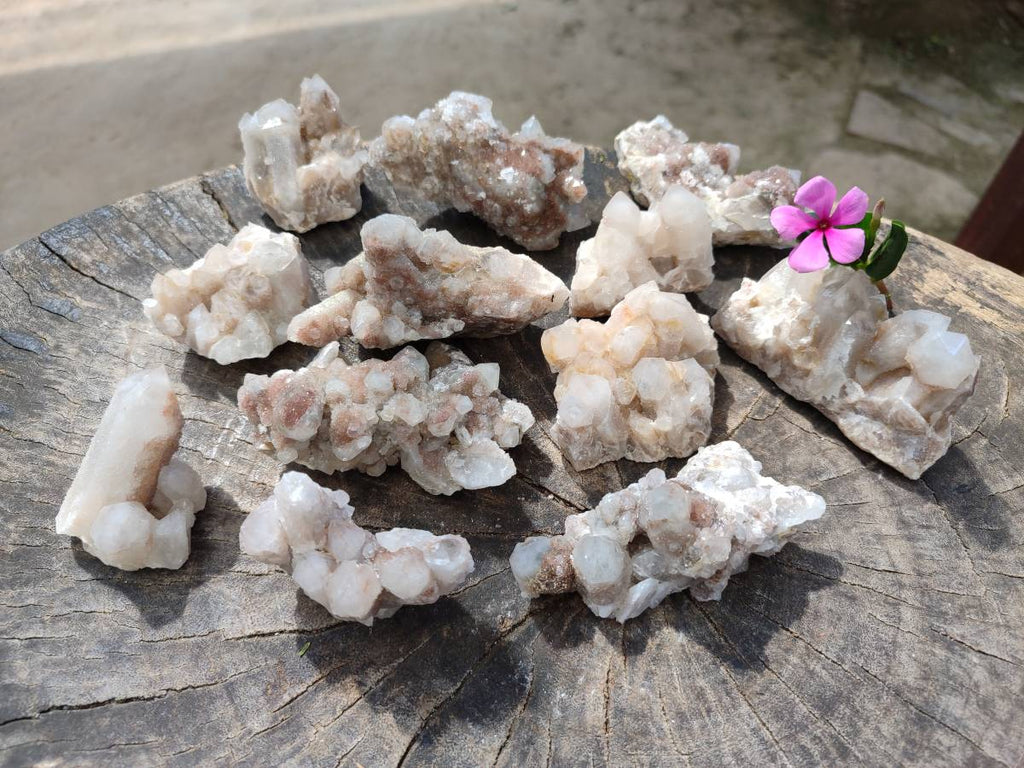Natural Fairy Spirit Quartz Clusters x 12 From South Africa - Toprock Gemstones and Minerals 