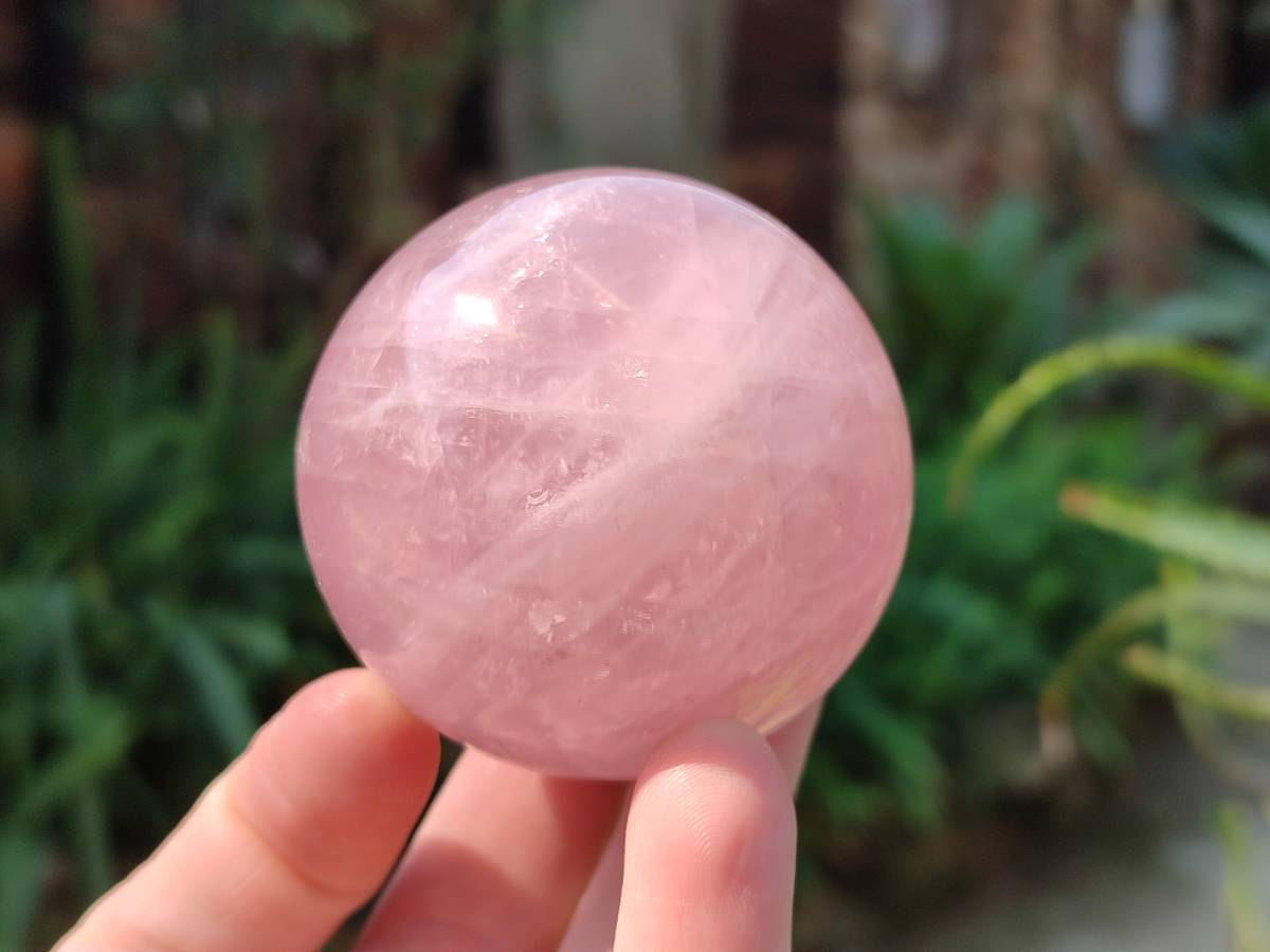 Polished Rose Quartz Spheres x 4 From Madagascar - Toprock Gemstones and Minerals 