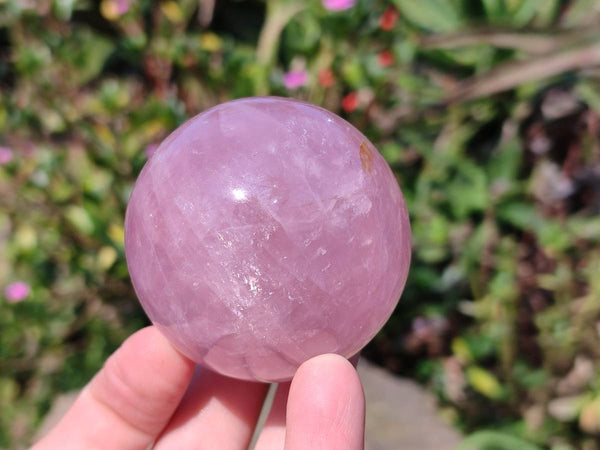 Polished Rose Quartz Spheres x 4 From Madagascar