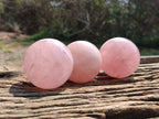 Polished Rose Quartz Spheres x 4 From Madagascar - Toprock Gemstones and Minerals 