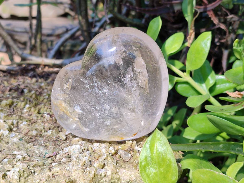 Polished Clear Quartz Hearts x 4 From Madagascar - Toprock Gemstones and Minerals 