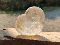 Polished Clear Quartz Hearts x 4 From Madagascar