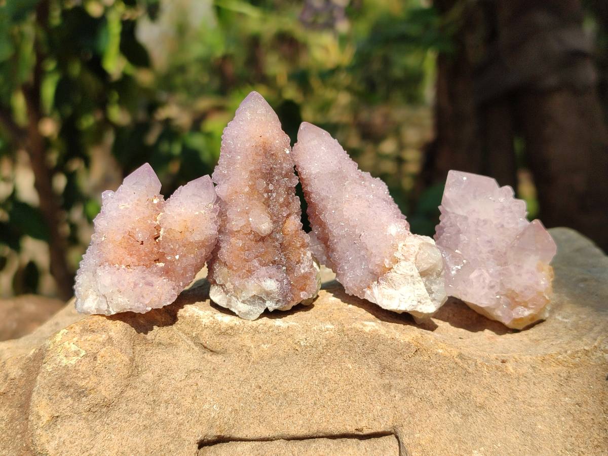 Natural Amethyst Spirit Quartz Crystals x 20 From South Africa - Toprock Gemstones and Minerals 