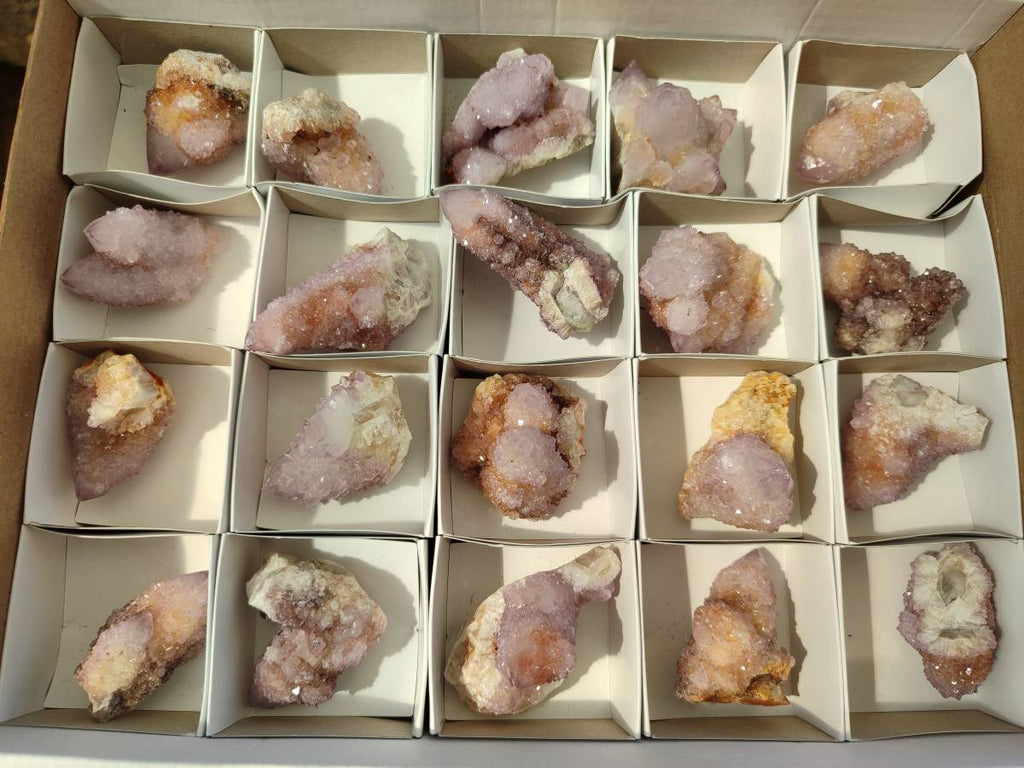 Natural Amethyst Spirit Quartz Crystals x 20 From South Africa - Toprock Gemstones and Minerals 