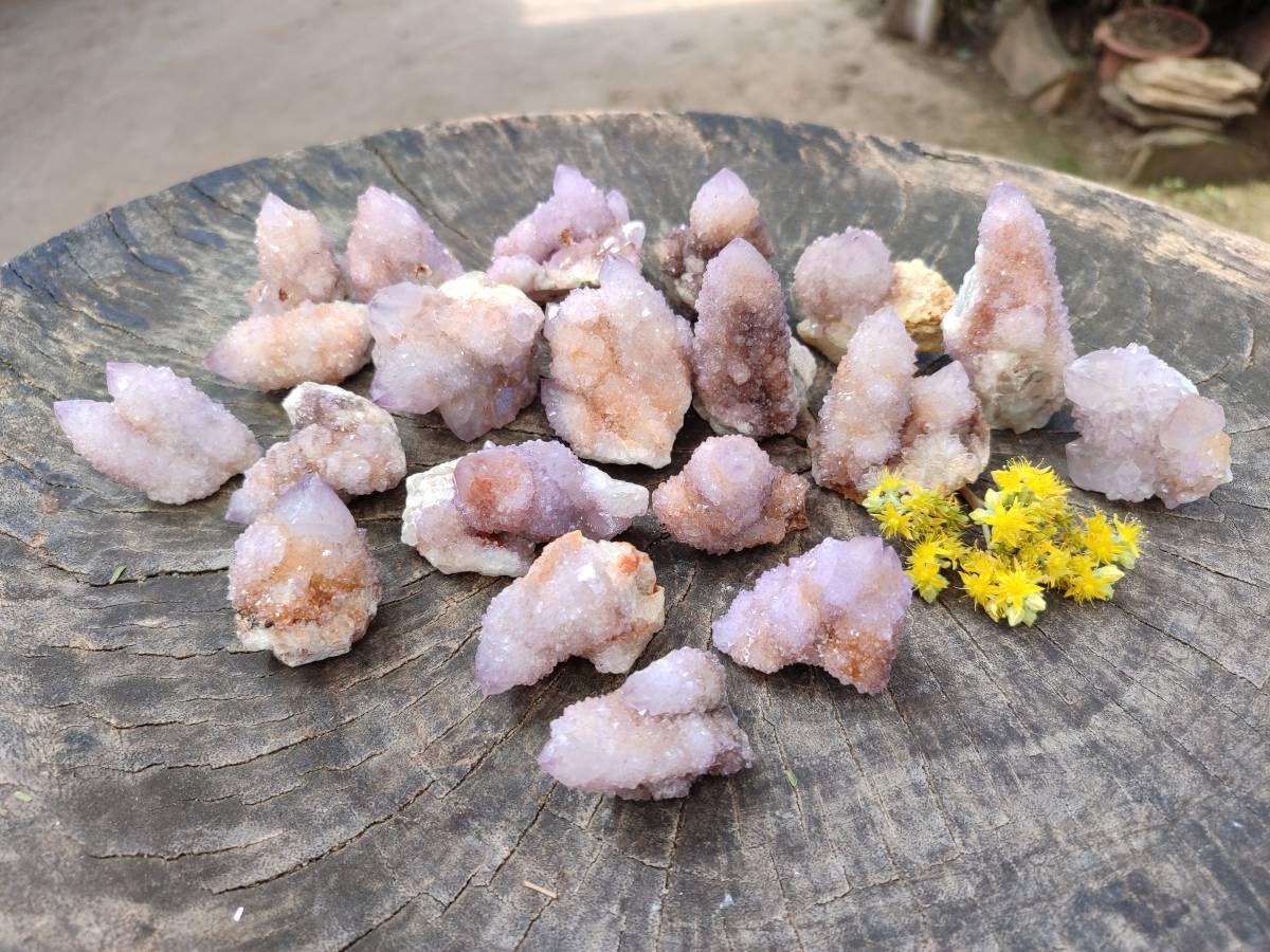 Natural Amethyst Spirit Quartz Crystals x 20 From South Africa - Toprock Gemstones and Minerals 