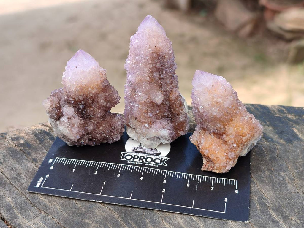Natural Amethyst Spirit Quartz Crystals x 20 From South Africa - Toprock Gemstones and Minerals 