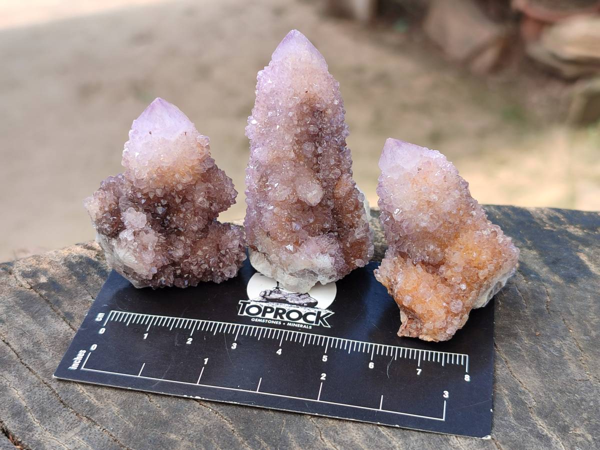 Natural Amethyst Spirit Quartz Crystals x 20 From South Africa - Toprock Gemstones and Minerals 