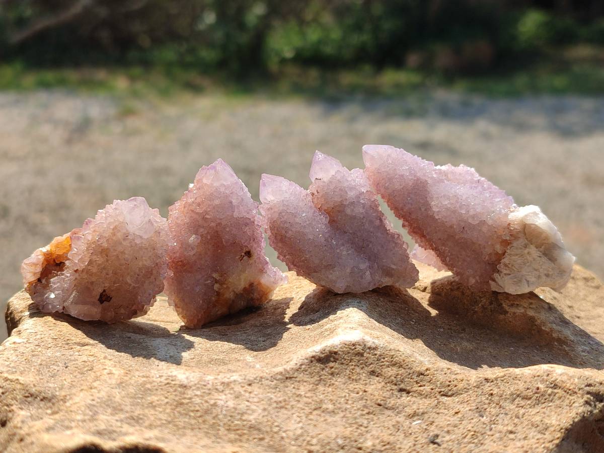 Natural Amethyst Spirit Quartz Crystals x 20 From South Africa - Toprock Gemstones and Minerals 