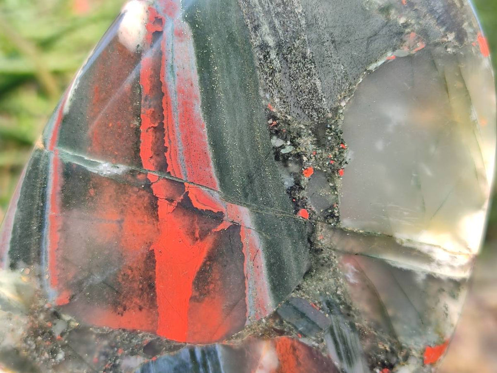 Polished Bloodstone Standing Free Forms x 2 From Swaziland - Toprock Gemstones and Minerals 