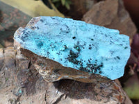 Natural Drusy Chrysocolla Specimens x 3 From Congo