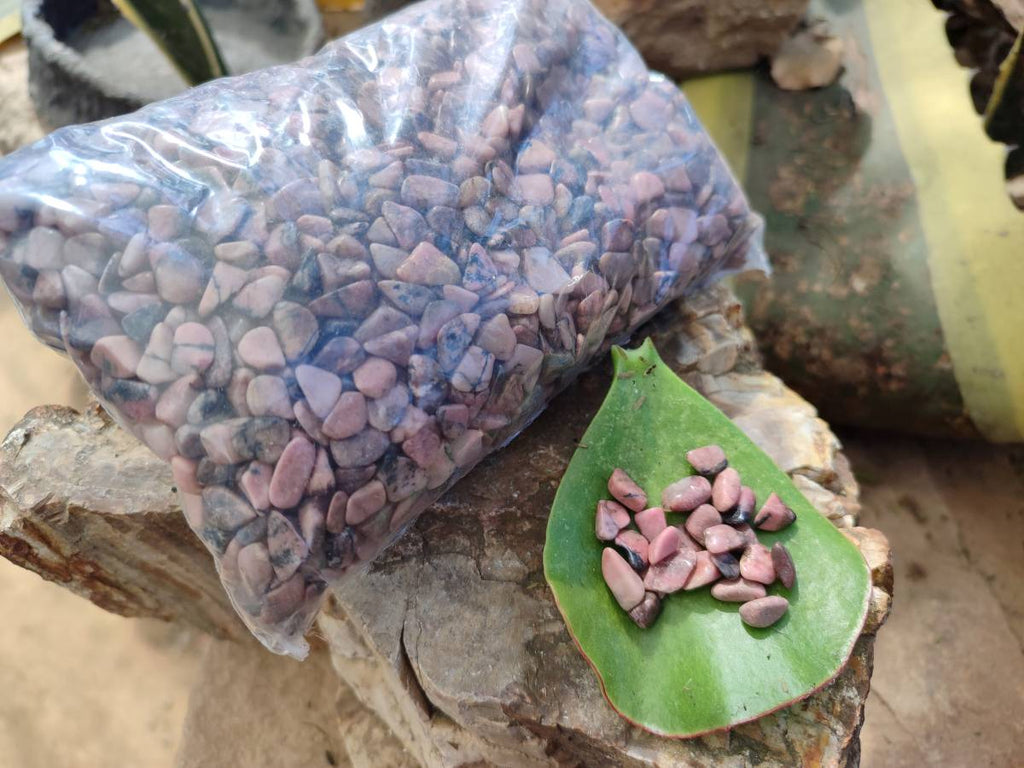 Polished Rhodonite Tumbled Stones x 6 Kg Lot From Madagascar - Toprock Gemstones and Minerals 
