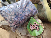 Polished Rhodonite Tumbled Stones x 6 Kg Lot From Madagascar