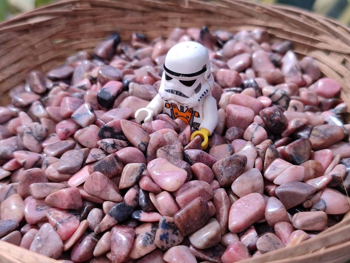 Polished Rhodonite Tumbled Stones x 6 Kg Lot From Madagascar - Toprock Gemstones and Minerals 