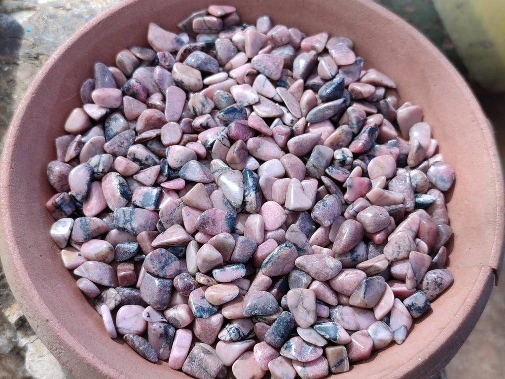 Polished Rhodonite Tumbled Stones x 6 Kg Lot From Madagascar - Toprock Gemstones and Minerals 