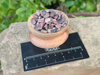 Polished Rhodonite Tumbled Stones x 6 Kg Lot From Madagascar