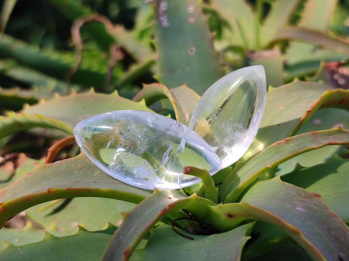 Polished Clear Quartz "Angel Tears" Pendant Pieces x 35 From Madagascar - Toprock Gemstones and Minerals 