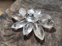 Polished Clear Quartz "Angel Tears" Pendant Pieces x 35 From Madagascar