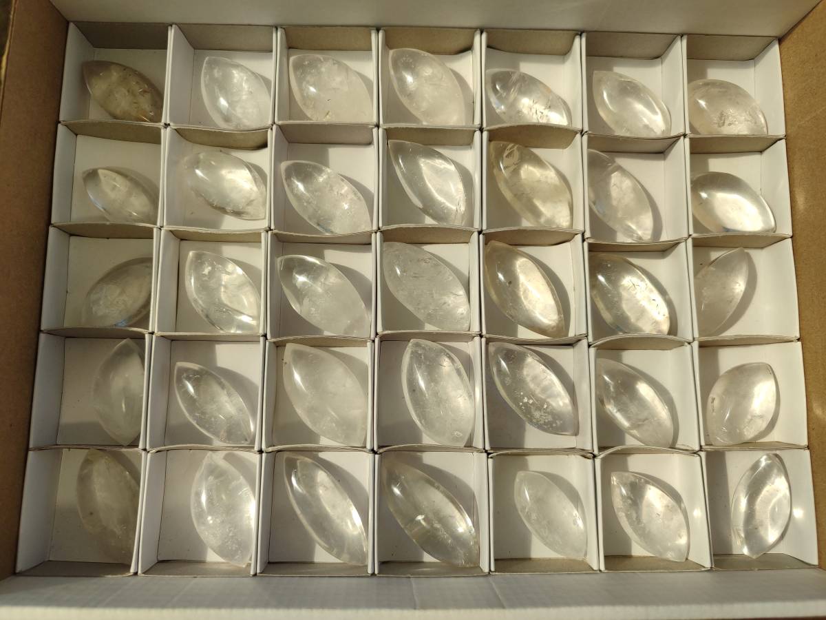 Polished Clear Quartz "Angel Tears" Pendant Pieces x 35 From Madagascar - Toprock Gemstones and Minerals 