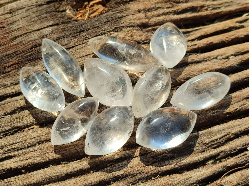 Polished Clear Quartz "Angel Tears" Pendant Pieces x 35 From Madagascar - Toprock Gemstones and Minerals 