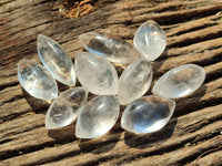 Polished Clear Quartz "Angel Tears" Pendant Pieces x 35 From Madagascar