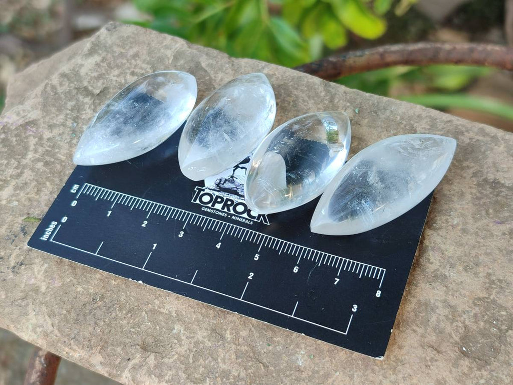 Polished Clear Quartz "Angel Tears" Pendant Pieces x 35 From Madagascar - Toprock Gemstones and Minerals 