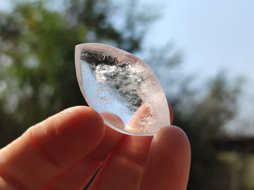 Polished Clear Quartz "Angel Tears" Pendant Pieces x 35 From Madagascar - Toprock Gemstones and Minerals 