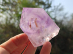 Polished Window Amethyst Crystals x 6 From Madagascar - Toprock Gemstones and Minerals 