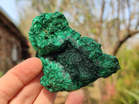 Natural Silky Malachite Specimens x 4 From Kasompe, Congo