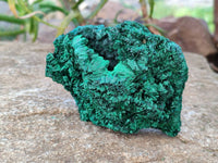 Natural Silky Malachite Specimens x 4 From Kasompe, Congo