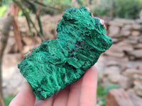 Natural Silky Malachite Specimens x 4 From Kasompe, Congo