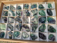 Natural Watermelon Fluorite Cobbed Specimens x 35 From Namibia