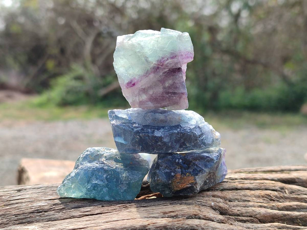 Natural Watermelon Fluorite Cobbed Specimens x 35 From Namibia - Toprock Gemstones and Minerals 