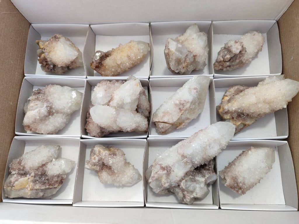 Natural Spirit Quartz Crystals x 12 From South Africa - Toprock Gemstones and Minerals 
