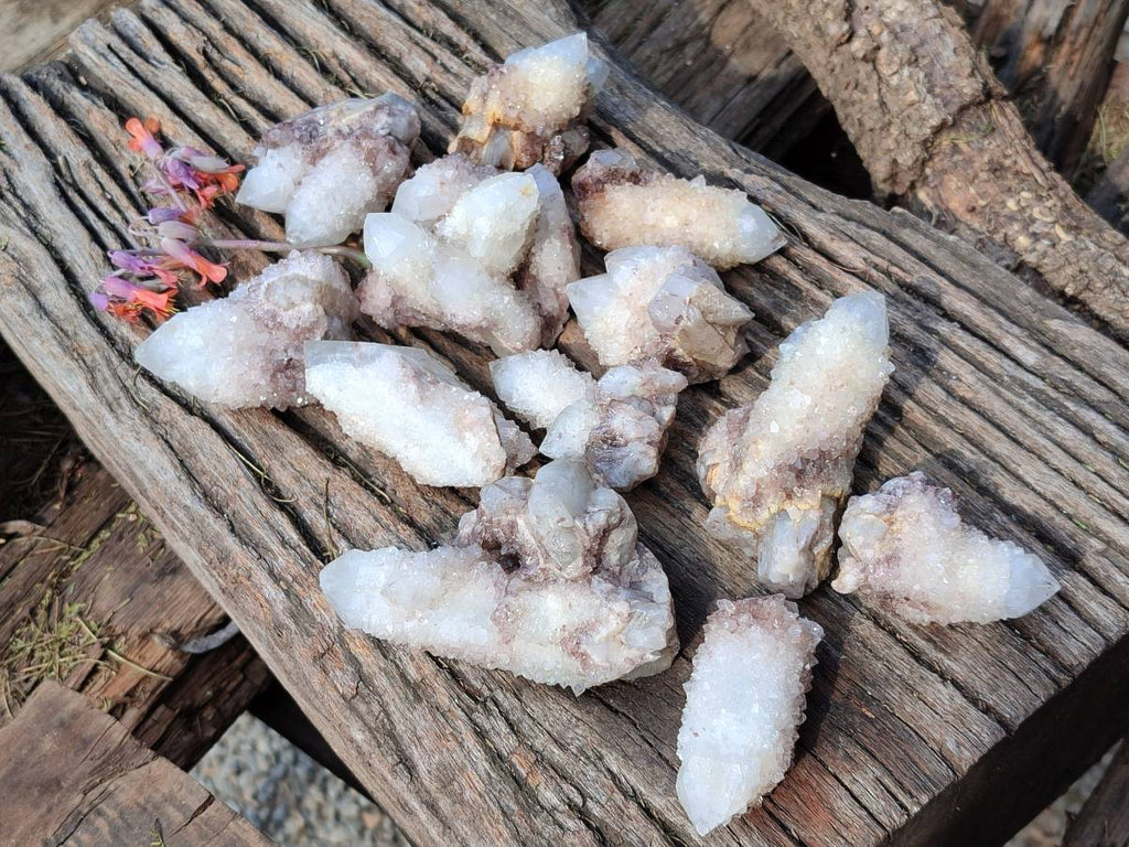 Natural Spirit Quartz Crystals x 12 From South Africa - Toprock Gemstones and Minerals 