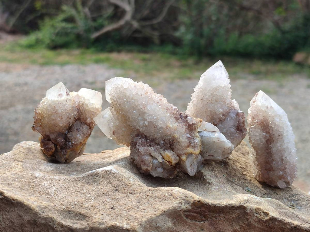 Natural Spirit Quartz Crystals x 12 From South Africa - Toprock Gemstones and Minerals 