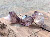 Natural Window Amethyst Crystals x 12 From Chiredzi, Zimbabwe