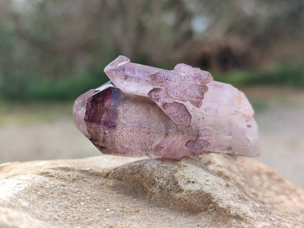 Natural Window Amethyst Crystals x 12 From Chiredzi, Zimbabwe - Toprock Gemstones and Minerals 