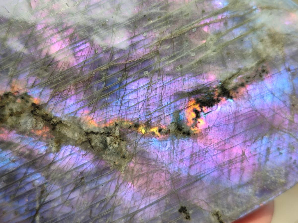 Polished Purple Labradorite Standing Free Forms x 2 From Tulear, Madagascar - Toprock Gemstones and Minerals 