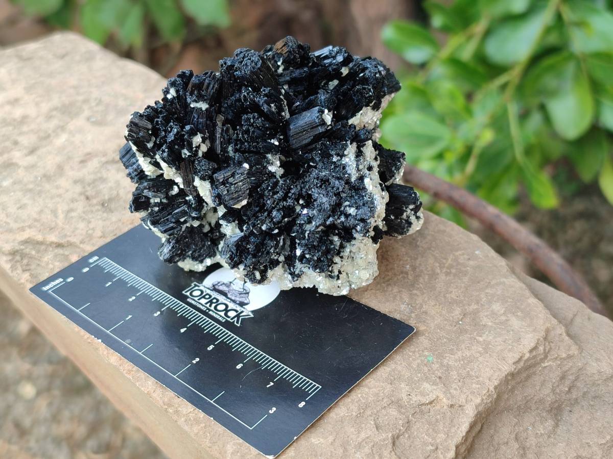 Natural Schorl Black Tourmaline Specimens x 3 From Namibia - Toprock Gemstones and Minerals 