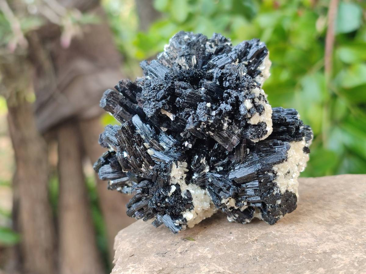 Natural Schorl Black Tourmaline Specimens x 3 From Namibia - Toprock Gemstones and Minerals 